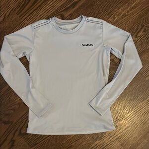 Simms Light Gray Performance Long Sleeve
